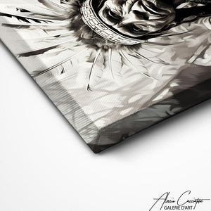 TABLEAU AMÉRINDIEN NOIR ET BLANC Alessio Cacciatore