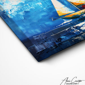 TABLEAU VOILIER ABSTRAIT Alessio Cacciatore