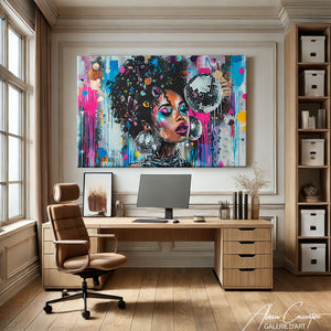 TABLEAU GRAFFITI AFRO
