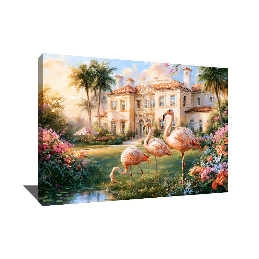 Peinture Flamant Rose