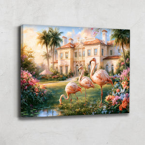 Peinture Flamant Rose