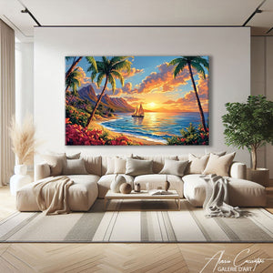TABLEAU BORD DE MER TROPICAL