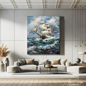 Tableau Peinture Voilier