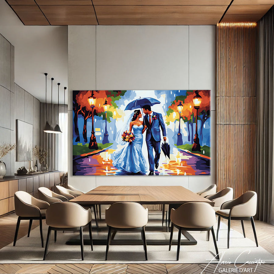 Peinture Couple d’Amoureux – mise en situation