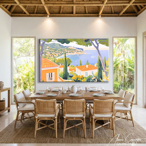 Tableau Paysage Méditerranéen Peinture