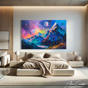 Tableau Montagne Abstrait