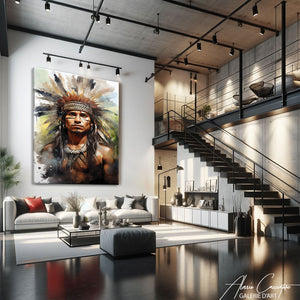 Tableau Motif Amérindien