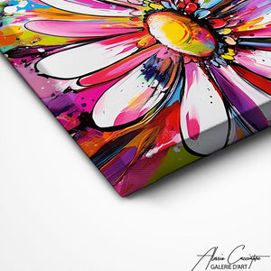 TABLEAU AVEC FLEUR ROSE Alessio Cacciatore