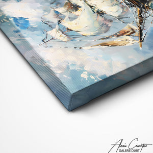TABLEAU PEINTURE MER BATEAU Alessio Cacciatore