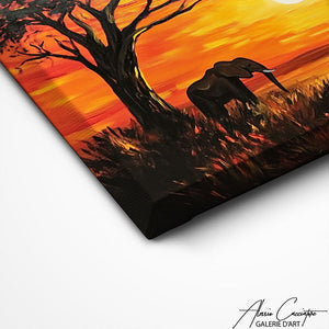 TABLEAU COUCHER DE SOLEIL AFRICAIN Alessio Cacciatore