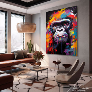 tableau tete de gorille