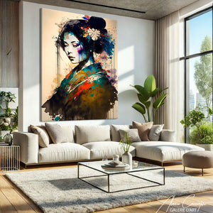 TABLEAU JAPONAIS GEISHA Alessio Cacciatore