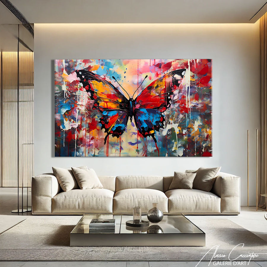 Tableau Papillon Coloré – mise en situation