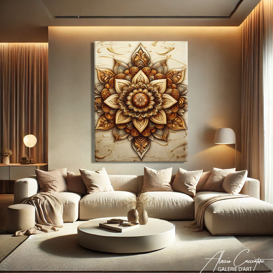 Tableau mandala indien
– mise en situation