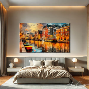 tableau coucher de soleil