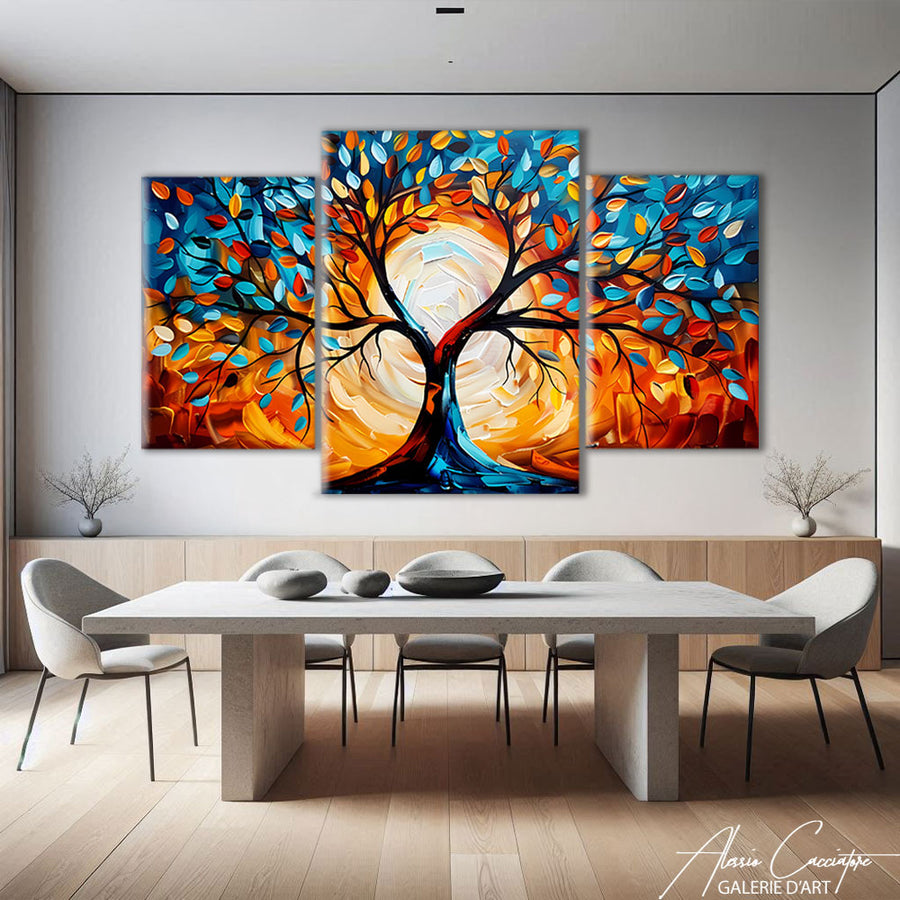 TABLEAU TRIPTYQUE ARBRE – mise en situation