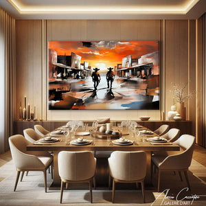 TABLEAU WESTERN COUCHER DE SOLEIL