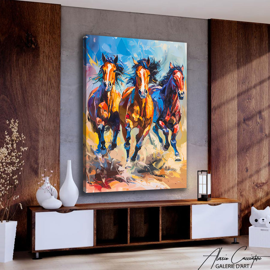tableau cheval peinture – mise en situation
