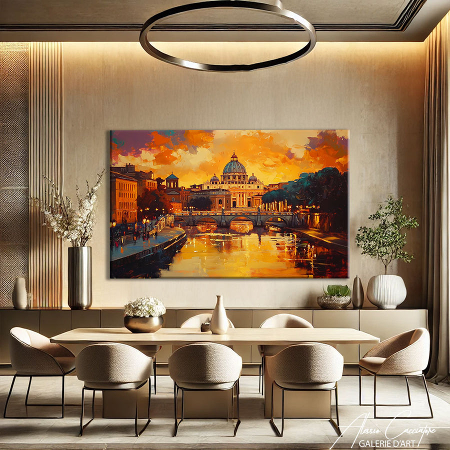 Tableau coucher de soleil – mise en situation