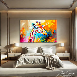 Cadre Girafe Coloré