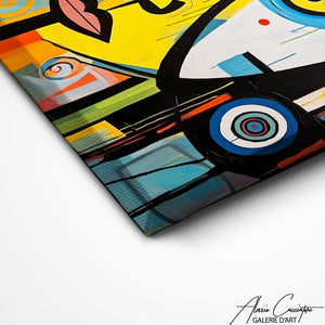 TABLEAU VISAGE ABSTRAIT COULEUR Alessio Cacciatore