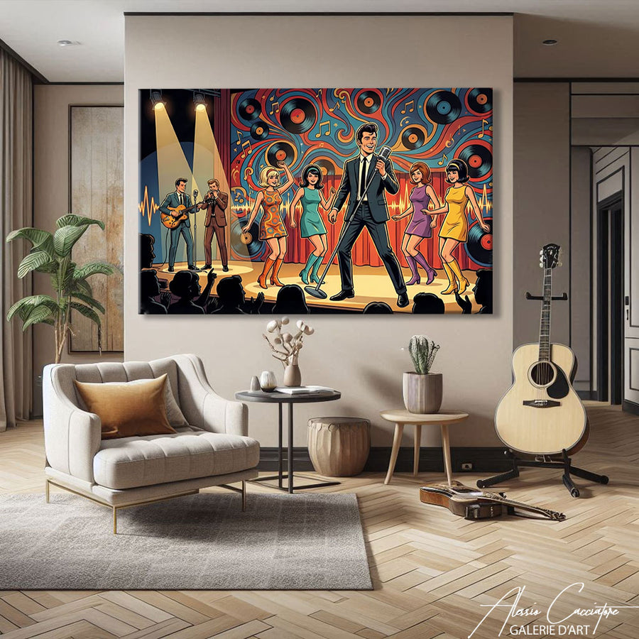 Tableau Disco Vintage – mise en situation