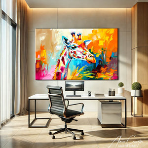 Cadre Toile Girafe