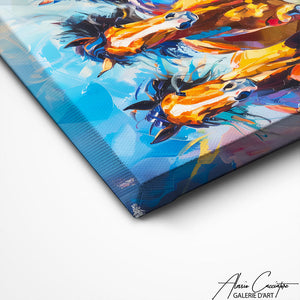 TABLEAU CHEVAUX COLORES Alessio Cacciatore