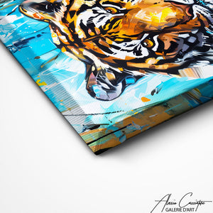 TABLEAU ACRYLIQUE TIGRE Alessio Cacciatore