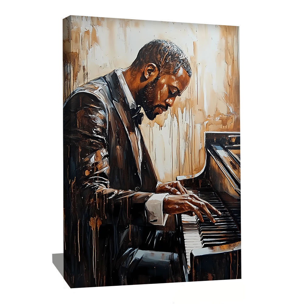 Tableau Peinture Pianiste