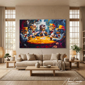Peinture Chien Poker