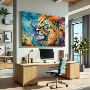 TABLEAU ABSTRAIT LION Alessio Cacciatore