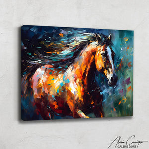tableau cheval au galop