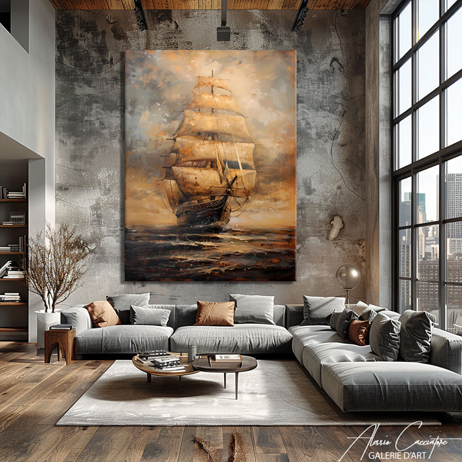 Tableau Voilier Ancien – mise en situation