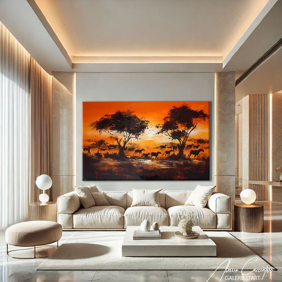 Tableau Paysage Africain – mise en situation