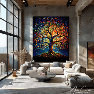 tableau arbre de vie noir