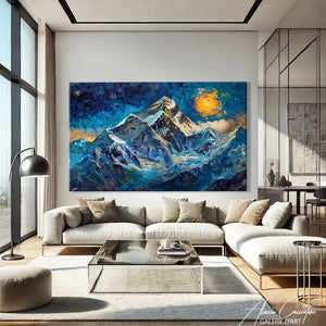 Tableau Montagne Abstrait