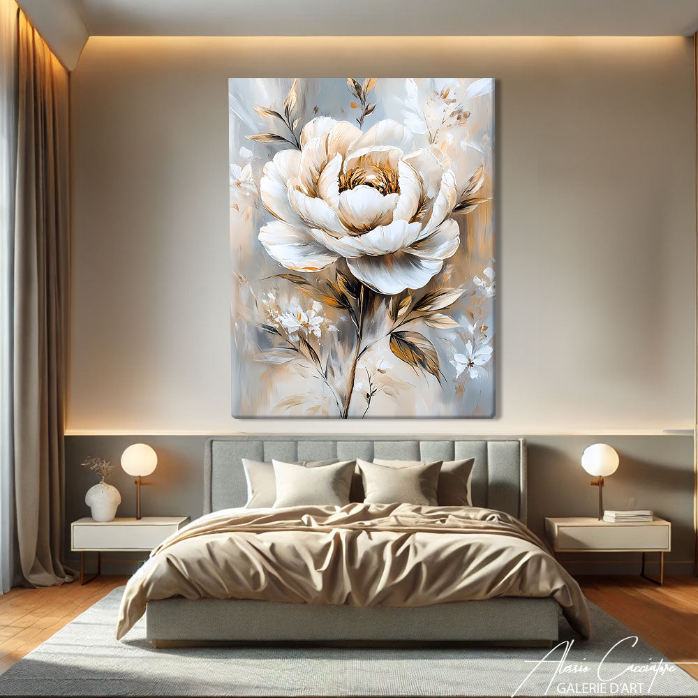 Tableau Fleur Blanche