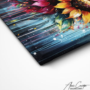 TABLEAU TOURNESOL ABSTRAIT Alessio Cacciatore