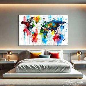 TABLEAU CARTE DU MONDE MODERNE