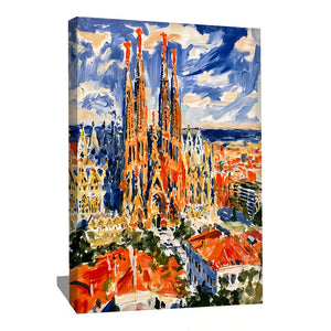 Tableau Peinture Sagrada Familia