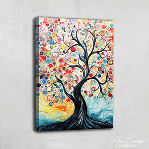 Tableau Arbre de vie blanc