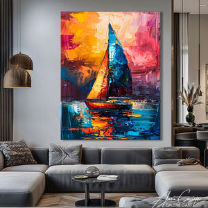 Tableau Peinture Voilier