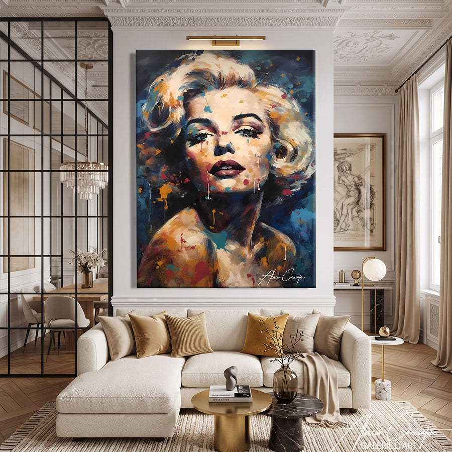 TABLEAU MARILYN MONROE COULEUR – mise en situation