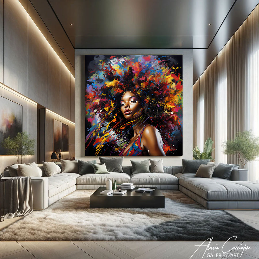 Tableau Femme Noir – mise en situation