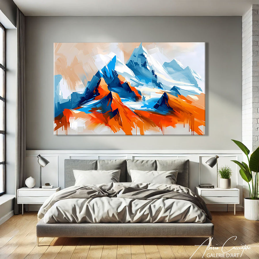 TABLEAU MONTAGNE ABSTRAIT – mise en situation