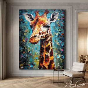 tableau girafe coloré