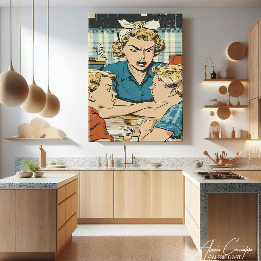 TABLEAU CUISINE VINTAGE RÉTRO – mise en situation