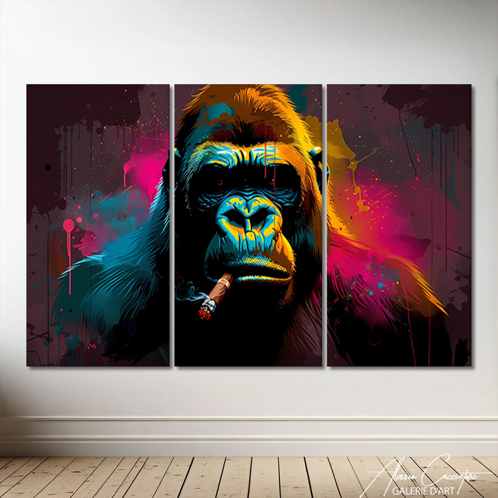 Tableau Triptyque Salon