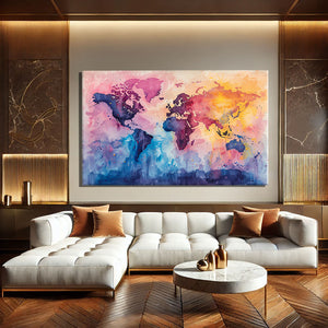 TABLEAU CARTE DU MONDE MODERNE